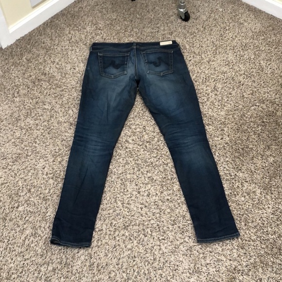 AG Adriano Goldschmied The Stilt Cigarette Jeans Size 29 Dark Blue Low Rise - Picture 3 of 9